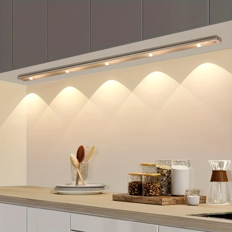 Iluminación LED debajo del gabinete, barra de luz LED, iluminación de  cocina regulable debajo del mostrador, luz LED de armario para cocina, mesa  de