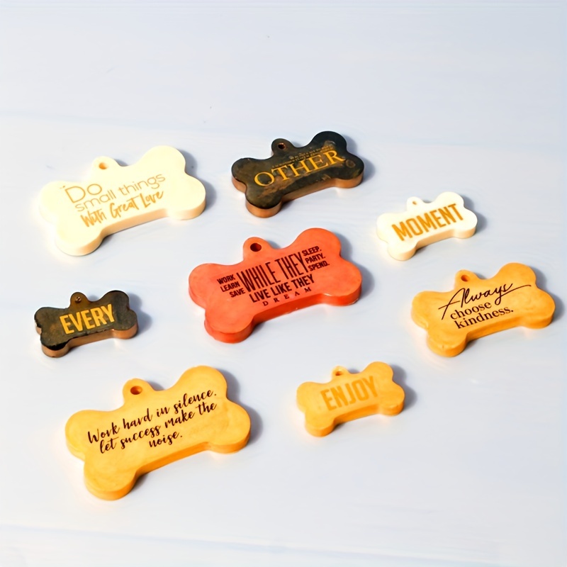 Diy Pet Dog Bones Brand Keychain Pendant Silicone Mold - Temu