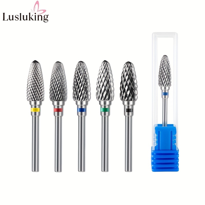 Tungsten Carbide Nail Drill Bits Electric Manicure Drill Accessories Milling Cutters For Nail Gel Polish Remover Nail Tools Efiles !