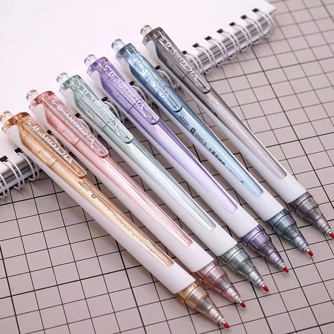 6pcs Morandi Cartoon Theme Liquid Quick-Drying Ink Gel Pens, No smear  Smooth Writing Pens for Note taking Drawing School Office Supplies