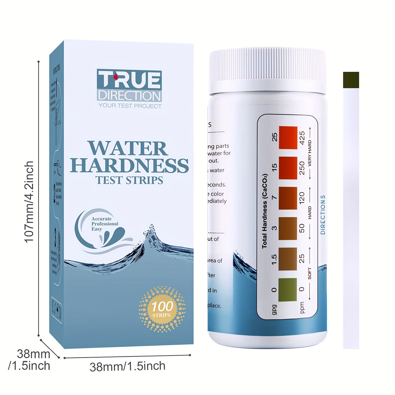 Tests 3 bottles TH Hardness Water