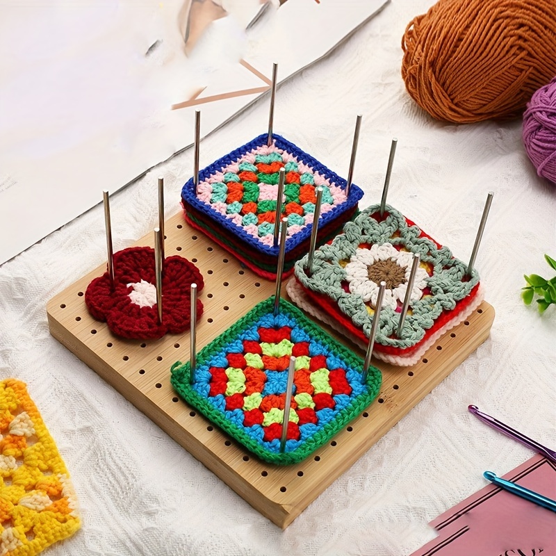 Wooden Crochet Kit Storage Bag Bamboo Handle Knitting Kit - Temu