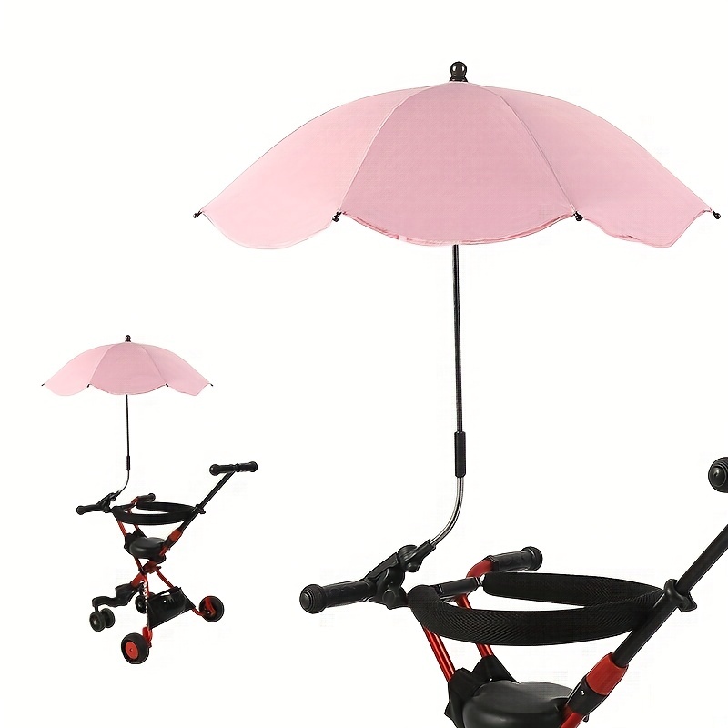Parasol pour Poussette avec Pince Parapluie avec Clip Réglable sur UV  Protection Parapluie pour les Utilisateurs de Fauteuil Roulant Chaise pour  les Enfants 