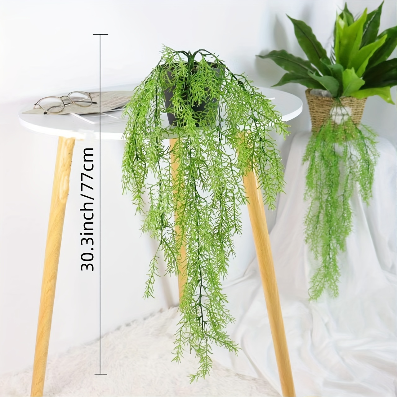 Artificial Asparagus Fern Hanging Basket - Fake Ferns