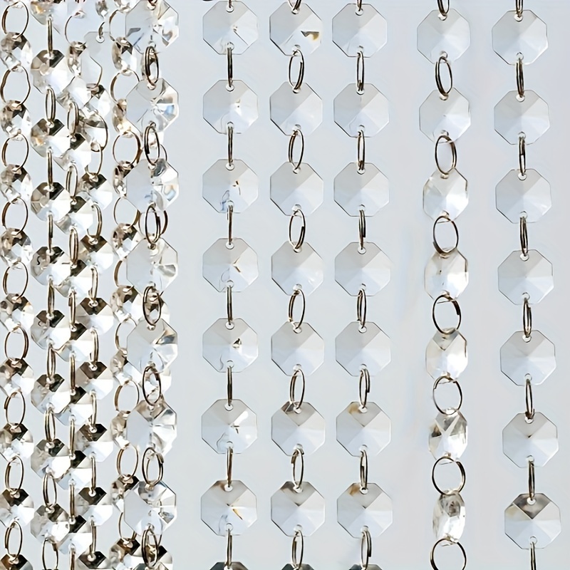 Rideau de Perles Panneau de Perles en Plastique Rideau Salon Porte Chambre  Cordes Suspendues Salle de Bains Séparateur Entrée Décoration