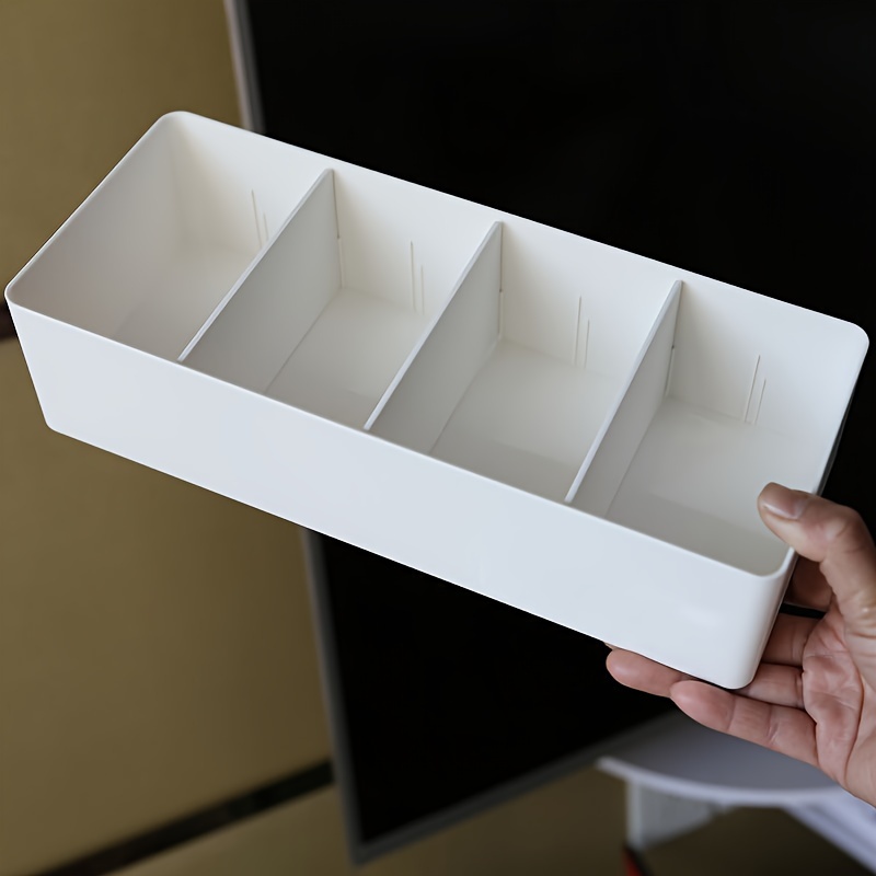 Large Plastic Storage Organizer Box Adjustable Dividers - Temu