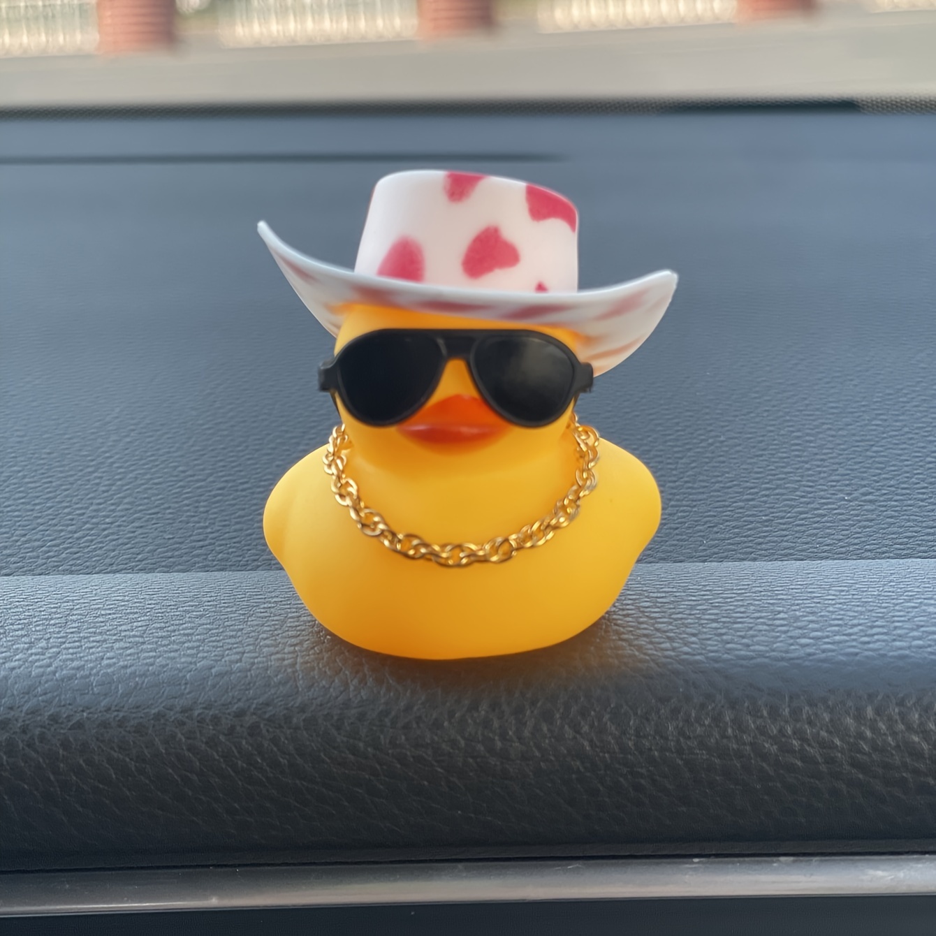Wear Cowboy Hat Heart Glasses Rubber Duck Design - Temu