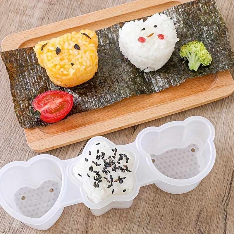 1pc Diy Sushi Maker, 3 In 1 Rice Ball Mold, Cooking & Baking Tool