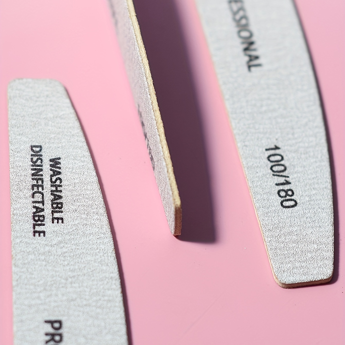 13pcs Half Moon Double Sided Nail Files, Washable & Reusable