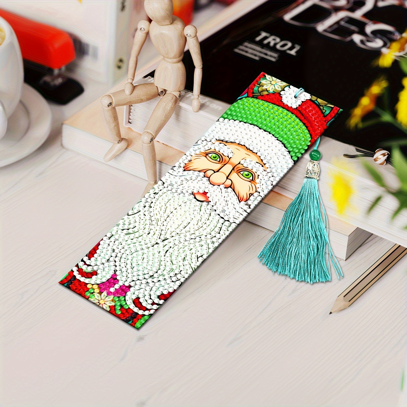 Diamond Painting Diy Christmas Dot Rhinestone Bookmark - Temu