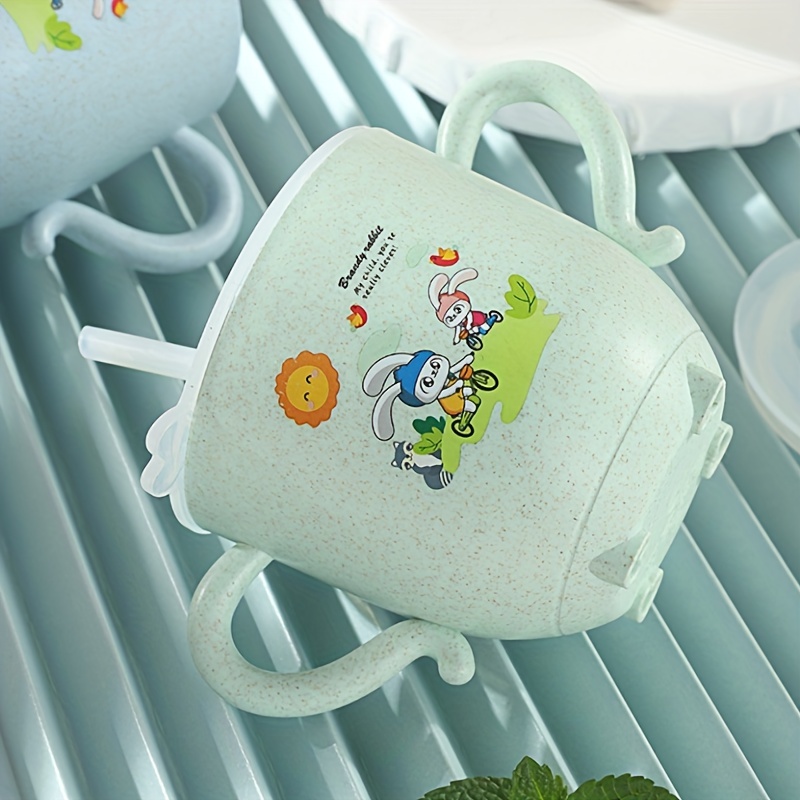 Cute Straw Cup Children's Cartoon Water Cup Kindergarten - Temu