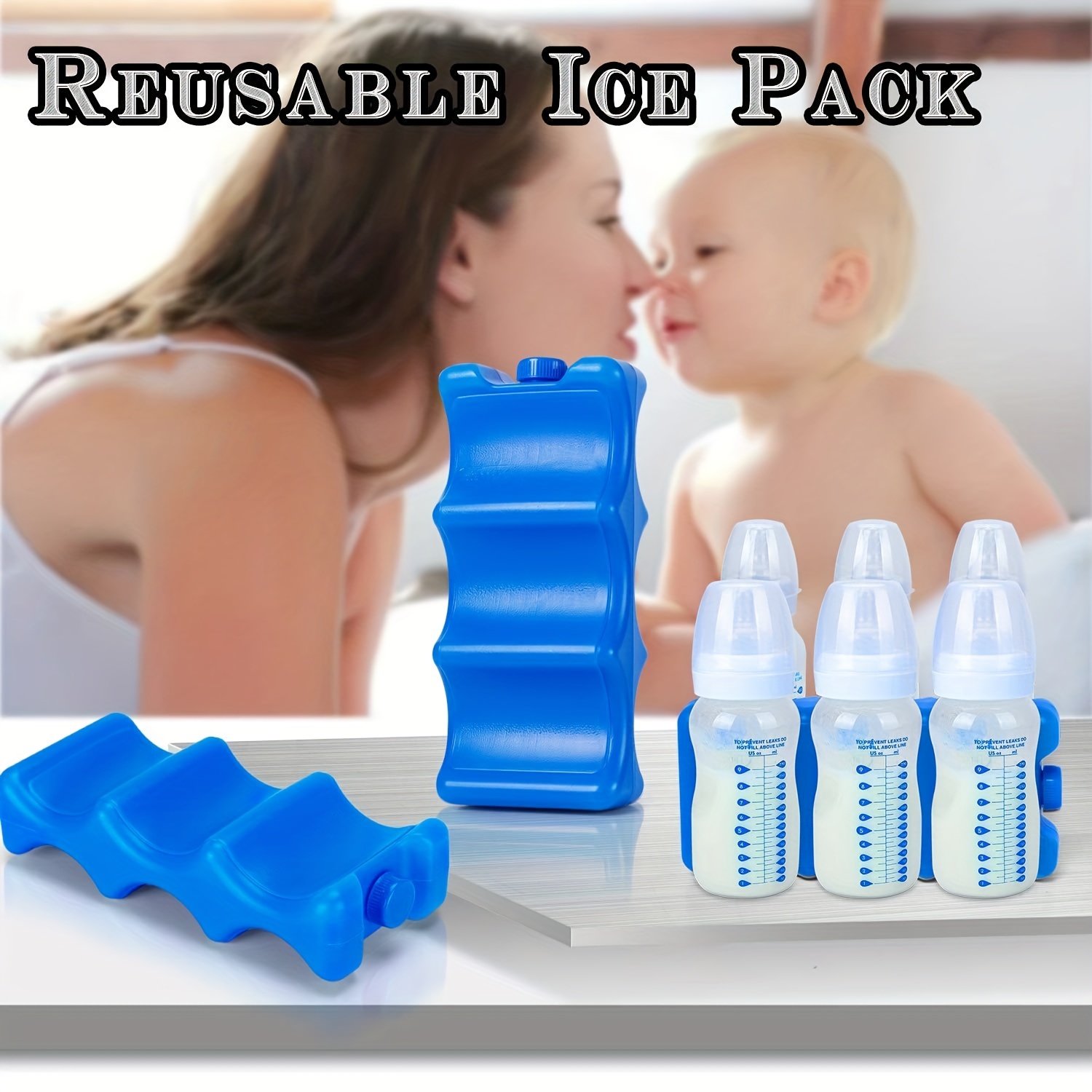 3 Pack Breastmilk Ice Pack,Reusable Ice Packs for Breastmilk Storage,Bottle  Ice Packs for Breast Milk,Baby Bottles,Meal,Keeps Breast Milk Fresh