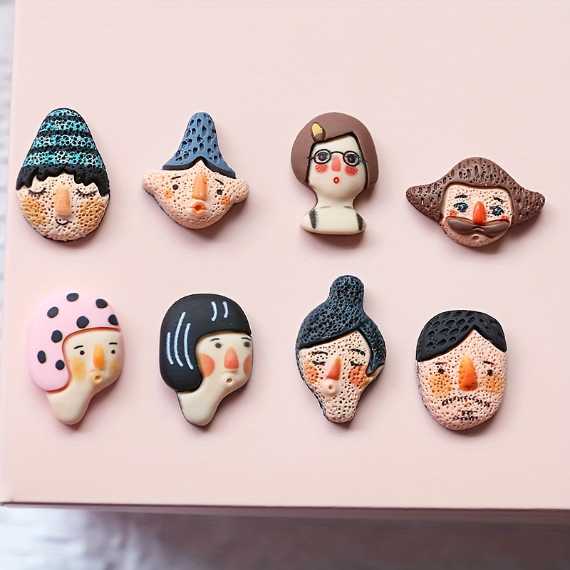 Funny Cartoon Avatar Resin Pendant Charms For Keychains - Temu