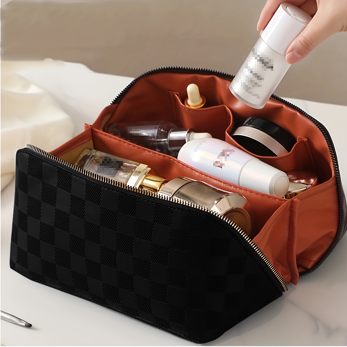 Large Capacity Comestic Bag, Waterproof Makeup Pouch, Toiletry