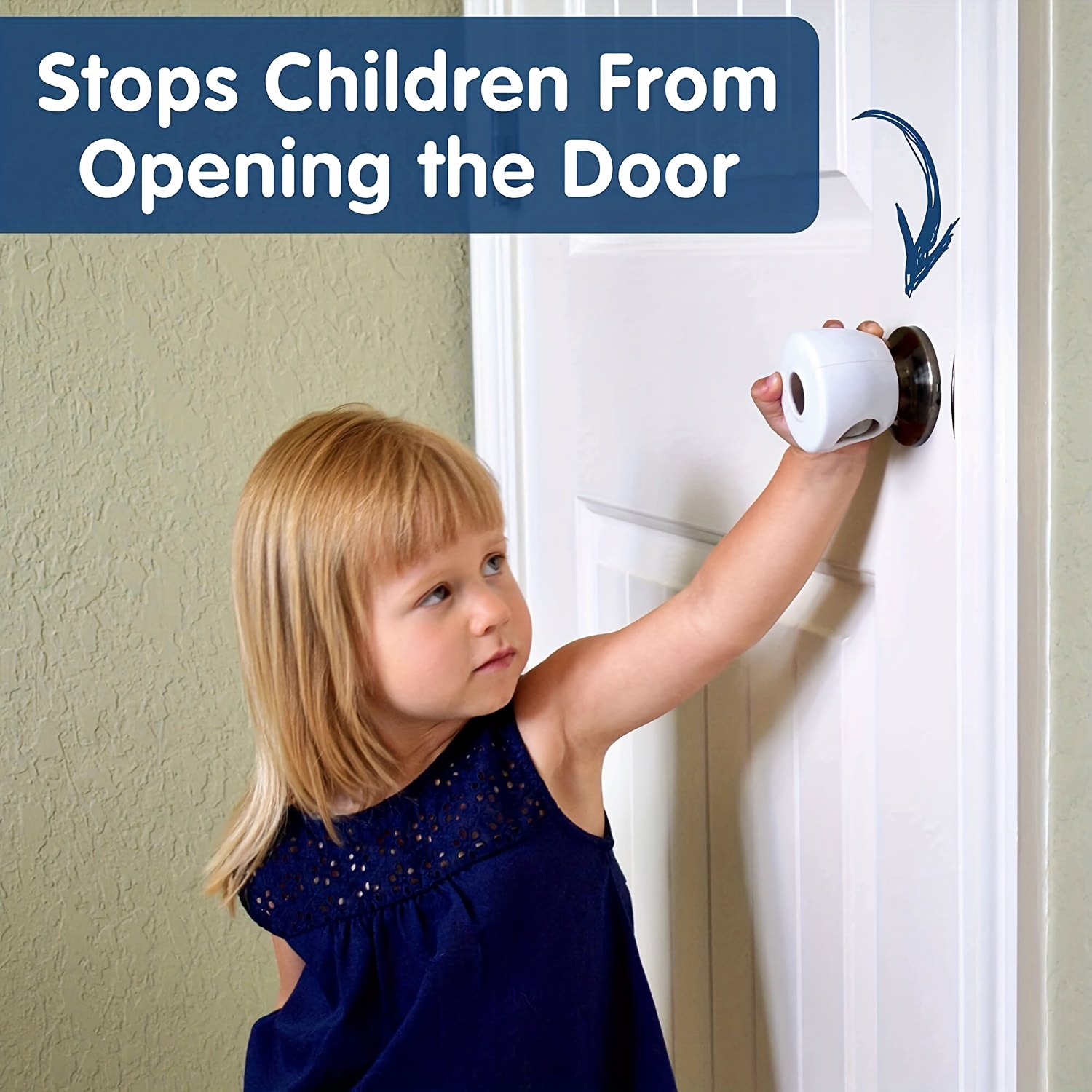  Perillas de puerta a prueba de niños – Cerradura de puertas de  bebé – Perillas de seguridad para niños pequeños – Cubierta de pomo de  puerta a prueba de niños –