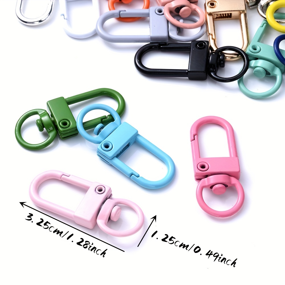 10Pcs/Lot 14 Colors Mixed Alloy Heart Shape Lobster Clasp Hook End  Connector Keychain Chain Accessories for DIY Jewelry Findigsn