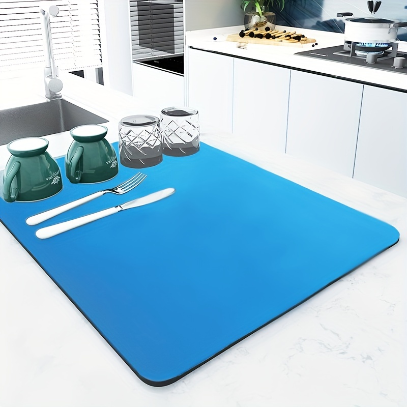 Dish Drying Mat for Kitchen Counter, Super Absorbent Fast Drying
