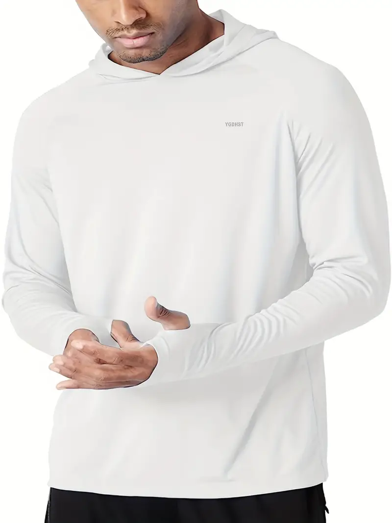 Men's Upf 50+ Sun Protection Hoodie Long Sleeve Comfy Quick - Temu Canada
