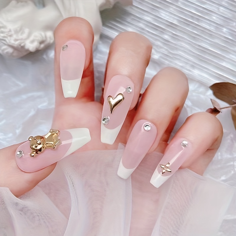 30pcs Nail Art Stickers With Silver Nail Decorations DIY