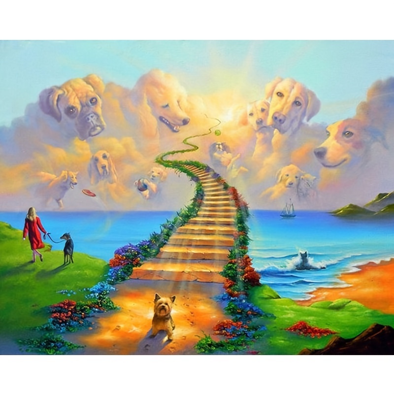 Diy Diamond Painting Sky Ladder Rainbow Diamond Painting - Temu Italy