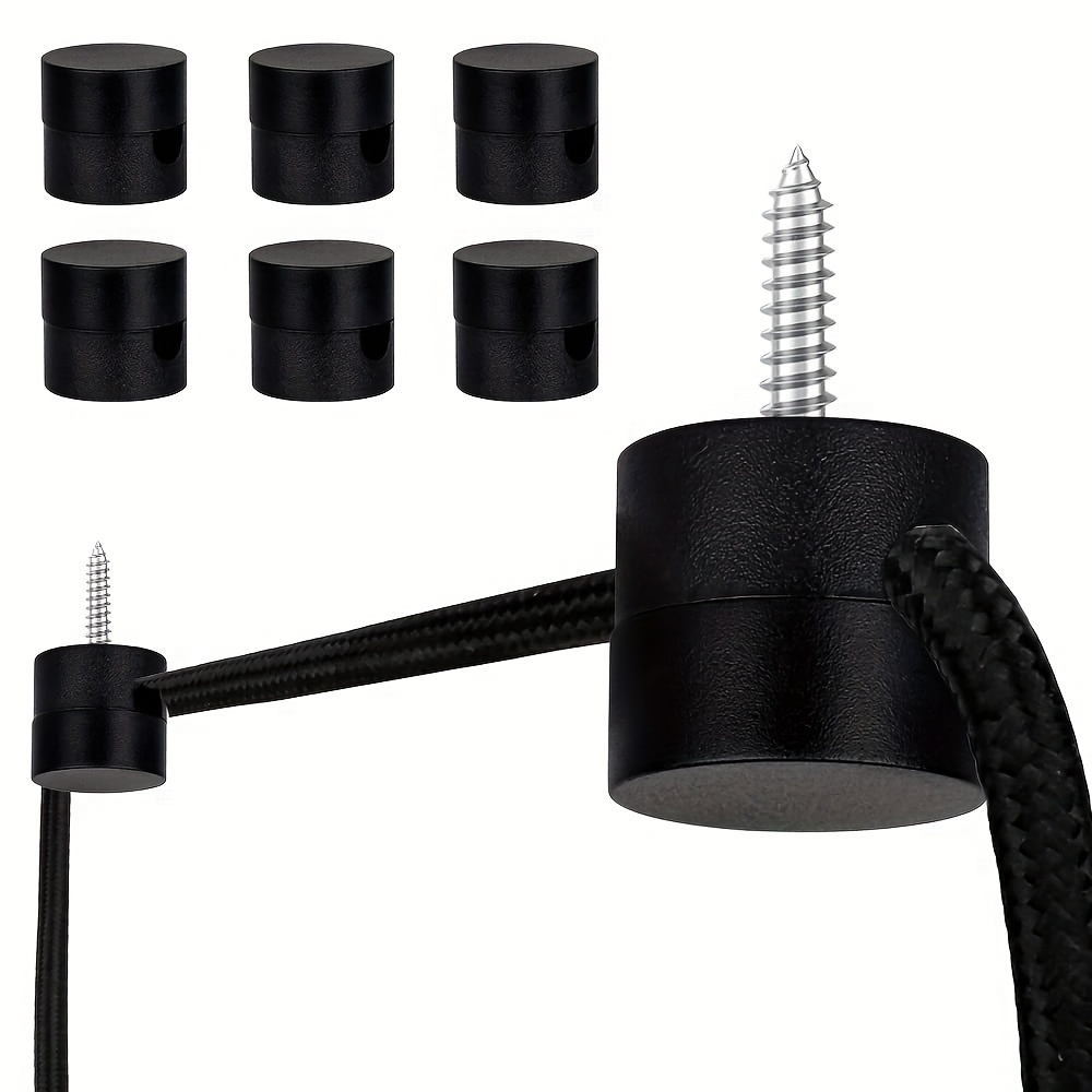 Crochet Plafond Aluminium Pour Suspension Luminaire - Fixation Lustre, Organisateur Câbles, 1.6x1.6x1.8 Cm