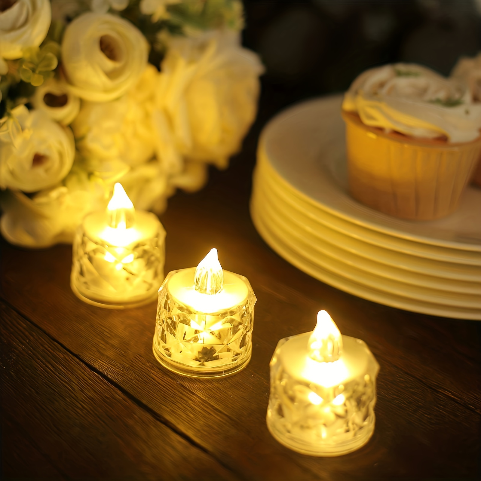 Bougies LED Pour Noël Mariage Fête D'anniversaire Lampe - Temu France