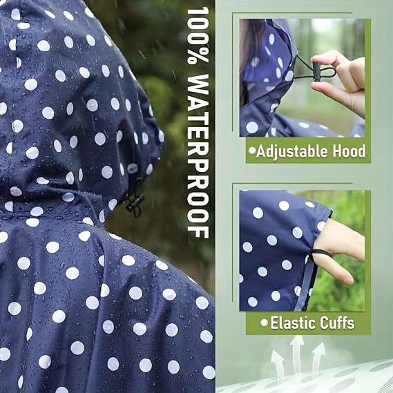 Polka dot 2024 rain poncho