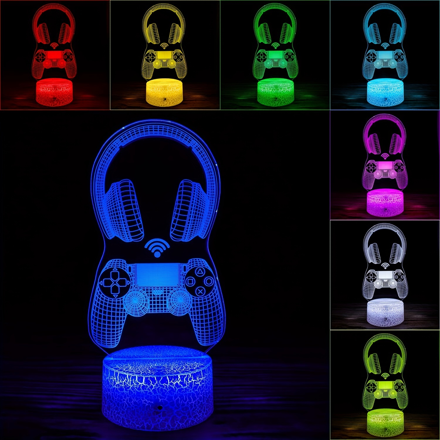 Lampe Gaming - Lampe Gamer avec Tlcommande - 16 Couleurs - 4 Modes