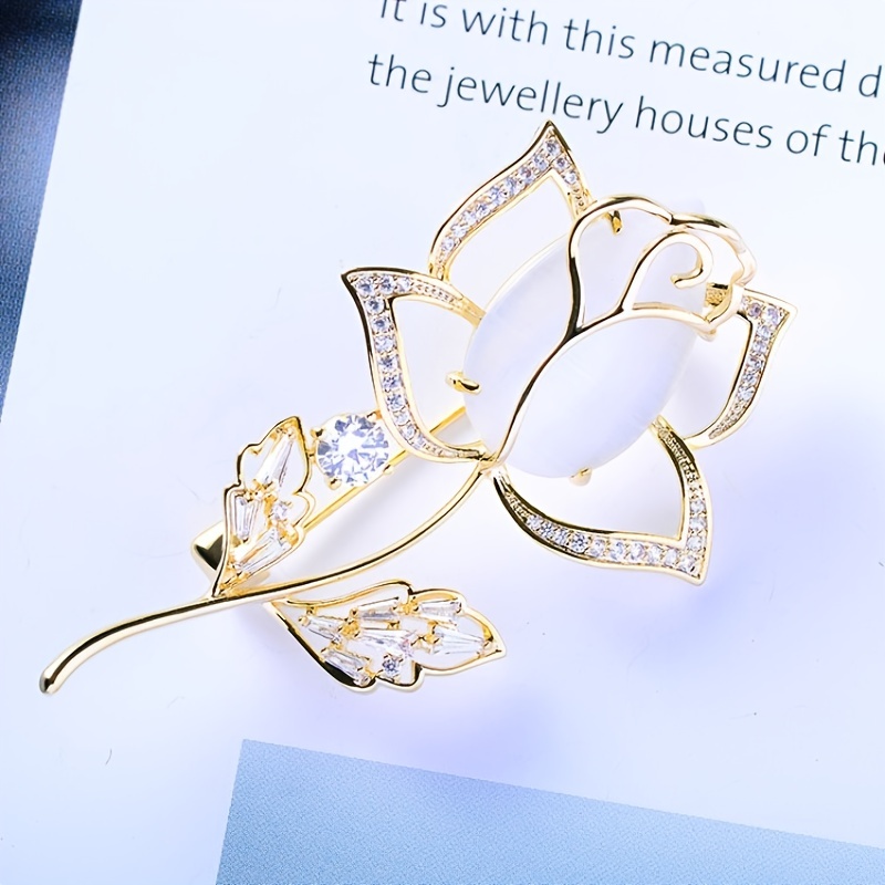 Flower Shape Brooches Elegant Pins Clothing Jewelry - Temu