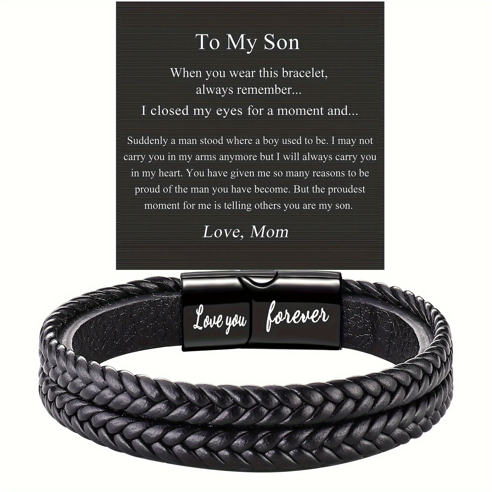 TEMU 1pc Mother's Day Gift/easter Gift/thanksgiving Gift/graduation Gifts, Tiger Eye Bracelet - High-end Texture Gift For Boyfriend Husband Dad Son