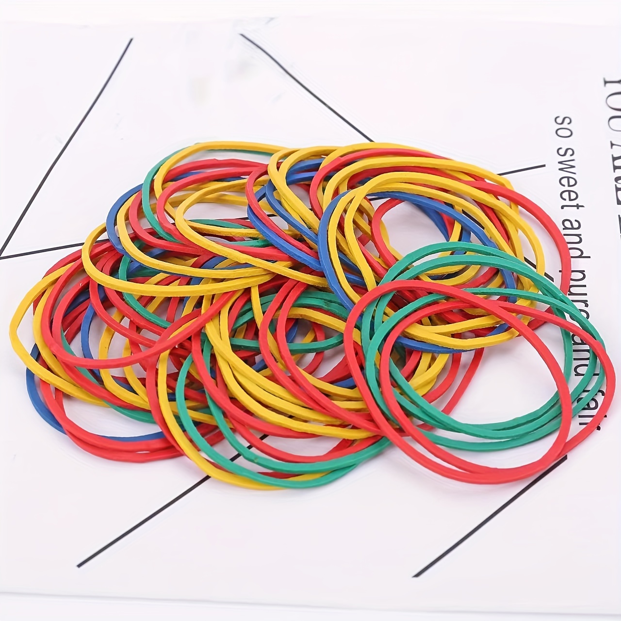 500 pezzi elastici colorati in gomma anelli di gomma grandi