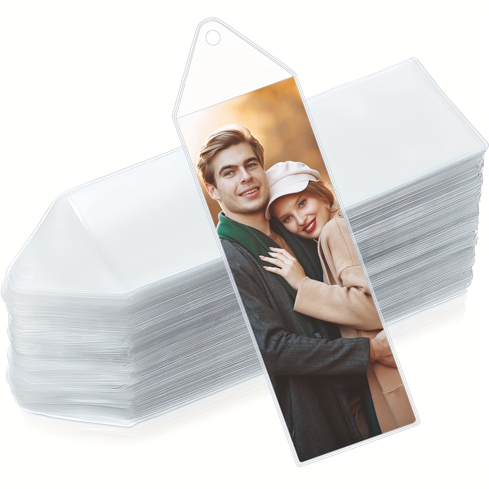 Clear Bookmark Sleeves Plastic Blank Vinyl Book Markers - Temu