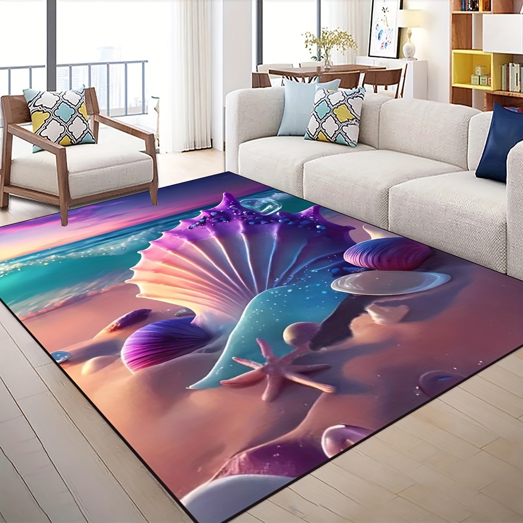 Beach Starfish Seashell Door Mat, Sea Shells Kitchen Floor Rugs Mats,  Machine Washable, Anti-fatigue Comfort Standing Carpet Washable Soft  Cushioned Mat For Linging Room Entertance Home Office Use - Temu