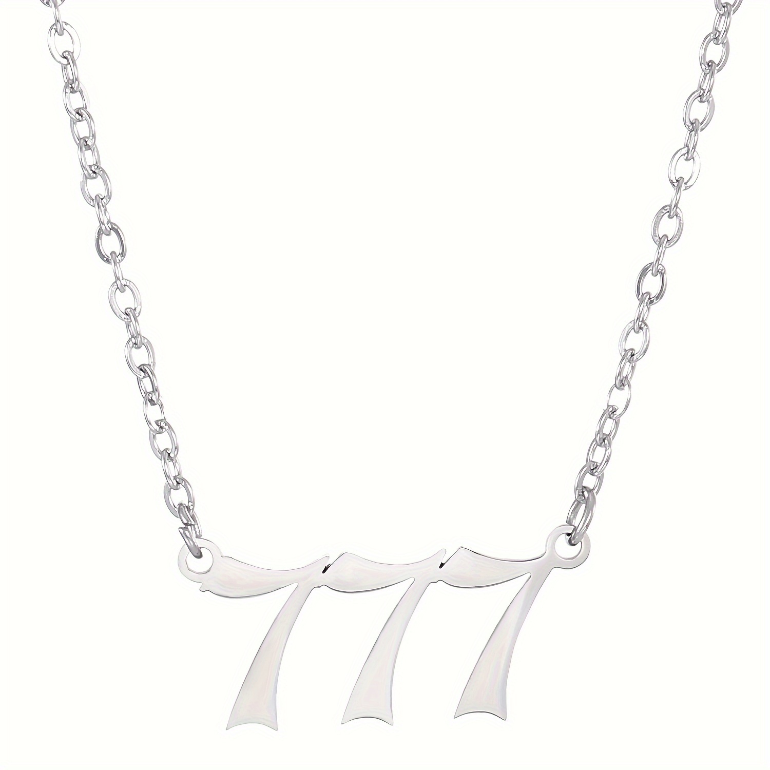 Personalized Stainless Steel 1-9 Number Pendant Necklace