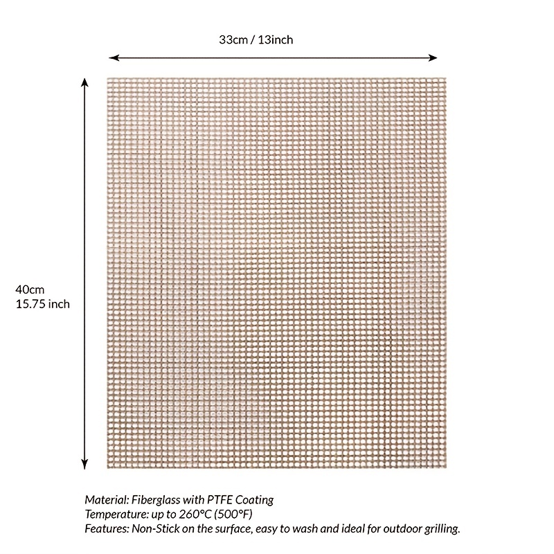 3 Pezzi Tappetino In Rete Per Grigliare Per Barbecue, Rete