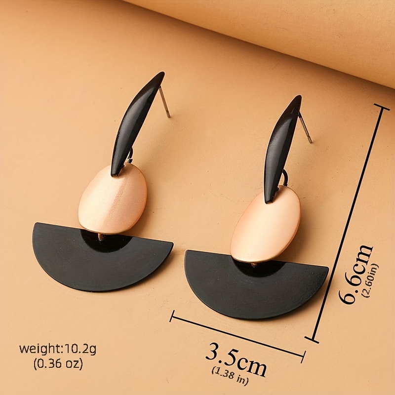 2pcs Men's Contrasting Stud Earrings