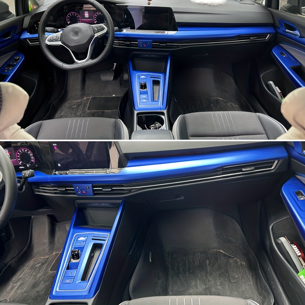 Garniture de couverture de console centrale de voiture en fibre de carbone,  bande de moulage de planche Prada, accessoires pour Volkswagen VW Golf 8  MK8 Pro R 2021 2022 2023 - AliExpress
