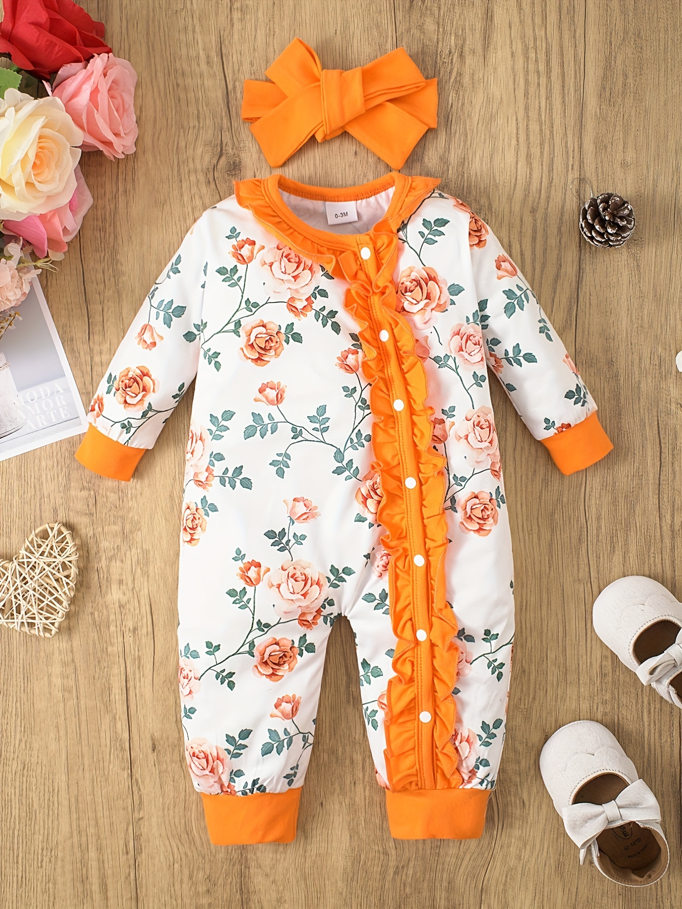 Baby girl one top piece romper