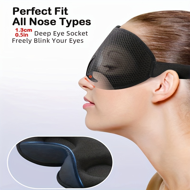 Máscara de dormir 3D para dormir de lado, 100% bloqueo de luz, máscara de  ojos para dormir para mujeres y hombres, copa contorneada, cubierta de ojos