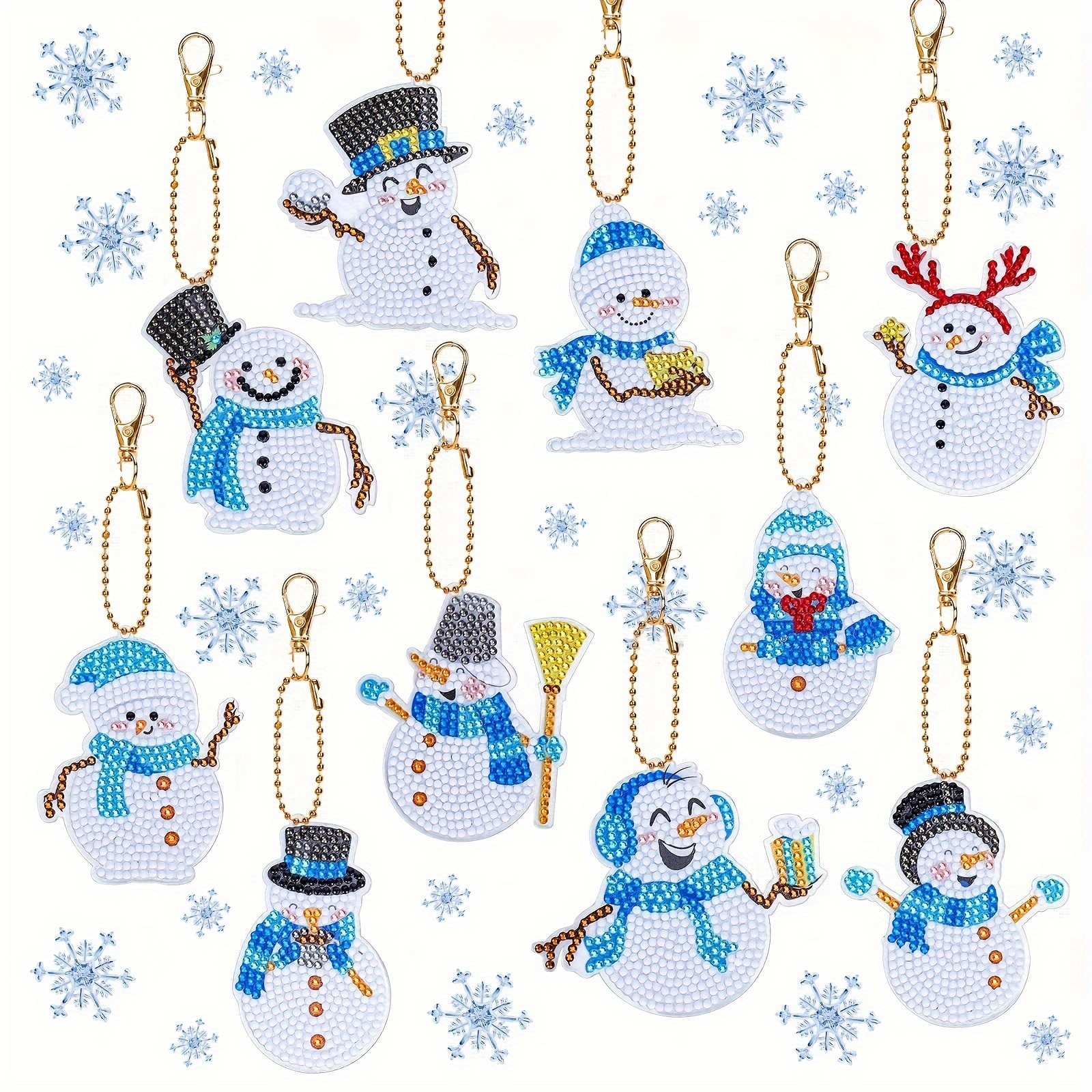 Christmas Diamond Painting Keychain Kit Diy Cartoon Diamond - Temu