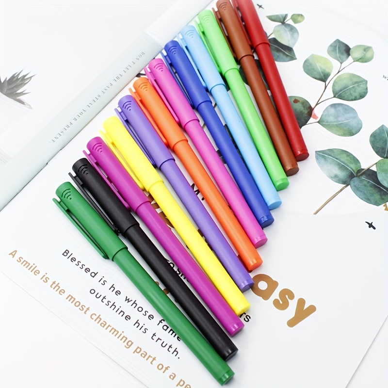 12pcs Vibrant And Colorful, Effortless Writing 12-Pack Colored Pens Set,  Perfect For Office, Study, Note-taking, Colourful Handwriting Pens Gel Pen  Se