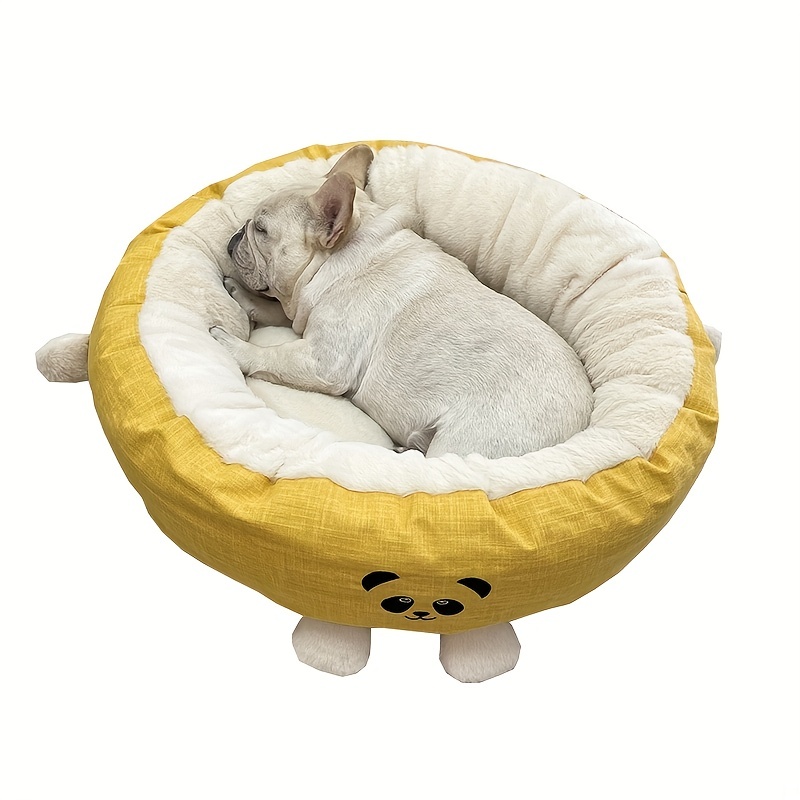 cute cartoon panda pattern dog kennel warm dog bed dog sofas details 5