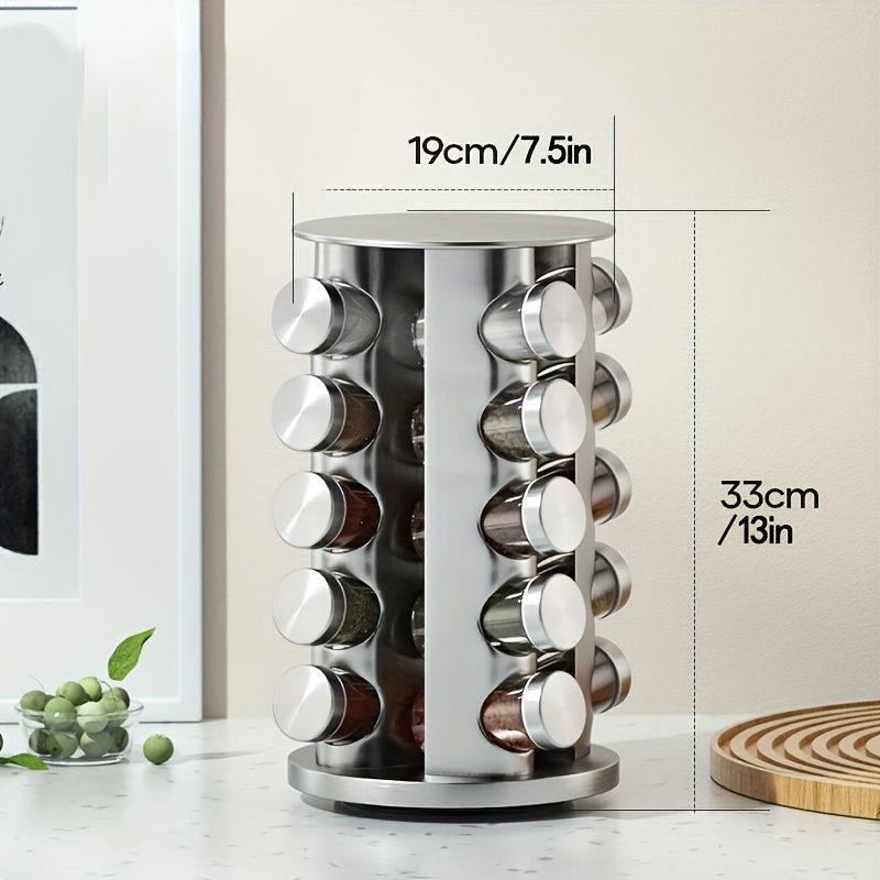 Spices And Seasonings Sets, Revolving Countertop Spice Rack With 6 Jars,  Spice Tower Organizer For Countertop Or Cabinet, Multifunctional Rotating Seasoning  Organizer, Kitchen Spice Storage Rack, Kitchen Accessaries - Temu