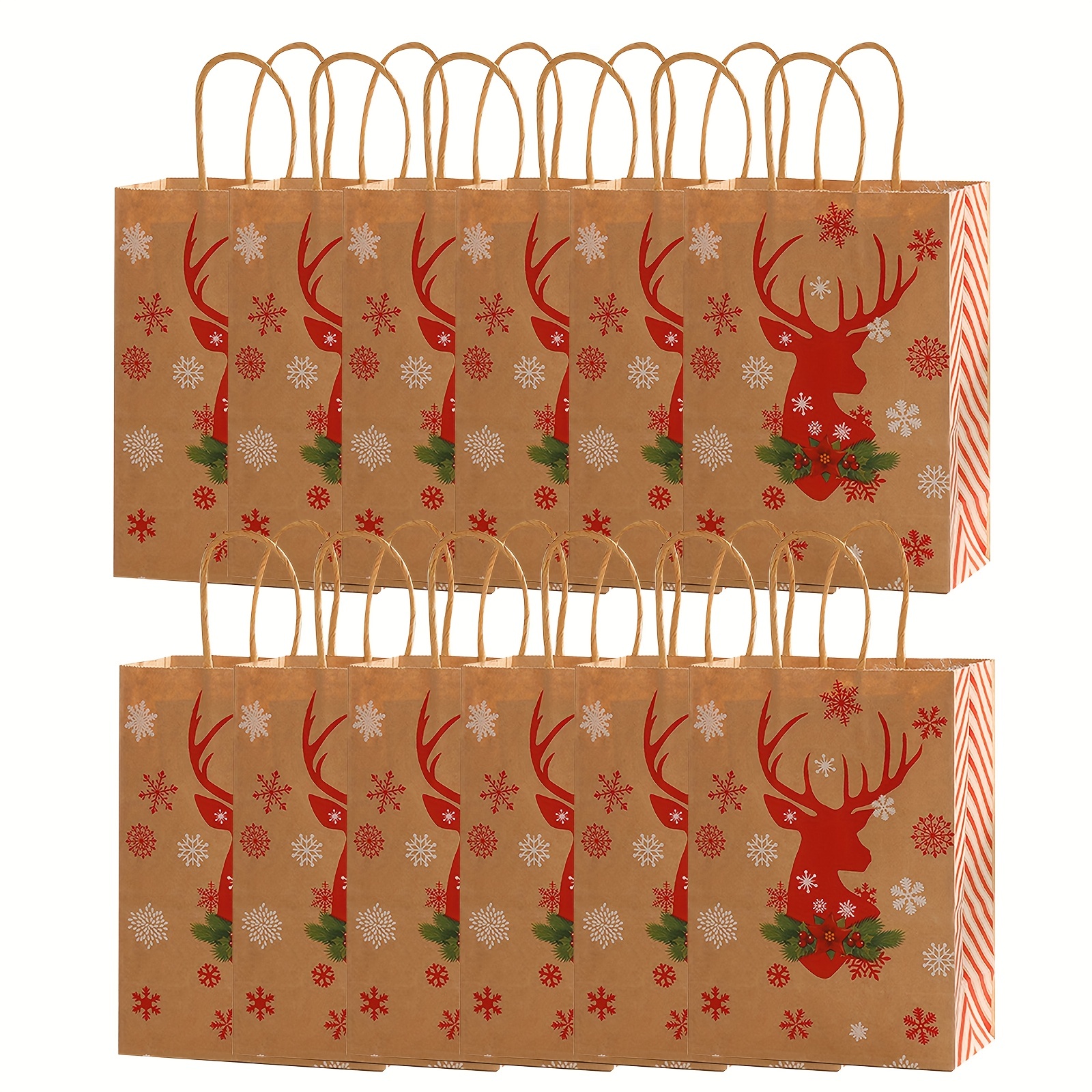 Papel de regalo estampado renos fondo rojo 62cm