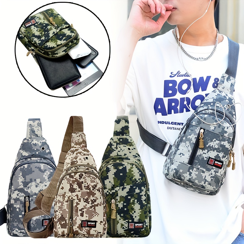 New Men's Casual Fashion Adjustable Printed Shoulder Bag For Daily  Commuting - Temu