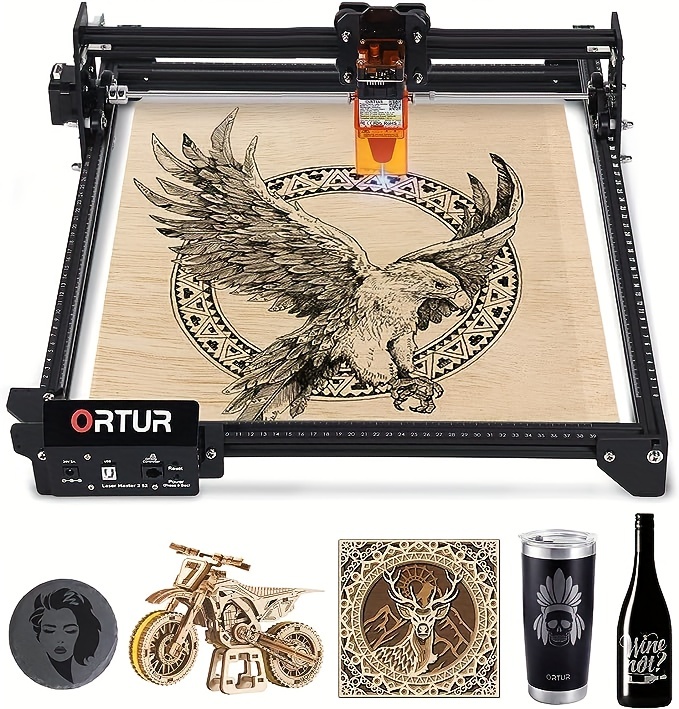 Two trees TTS-55 Laser Engraver Laser Engraving Machine 32 BitMotherboard.  for Cut Plywood WoodEngrave Aluminum, Engraving Area: 300x300mm