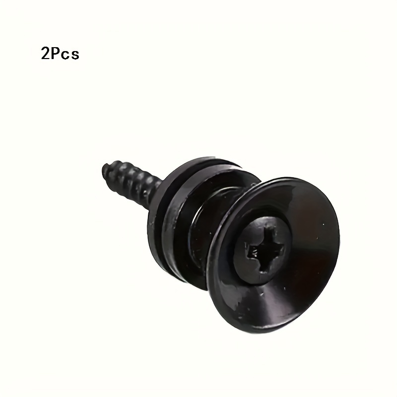 2PCS Guitar Accessories Folk Guitar Buckle, Electric Guitar Bass Strap Nail, Strap Button, Strap Tail Nail