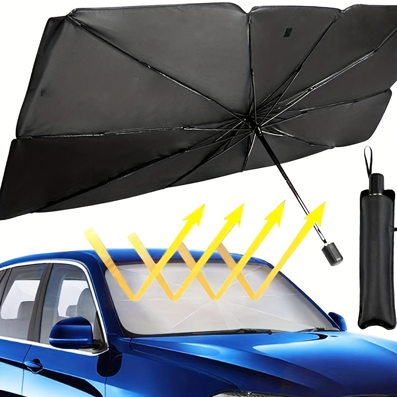 Keep Cool In The Summer Heat - 1pc Universal Car Front Windshield Sunshade  Foldable Car Interior Insulation Umbrella