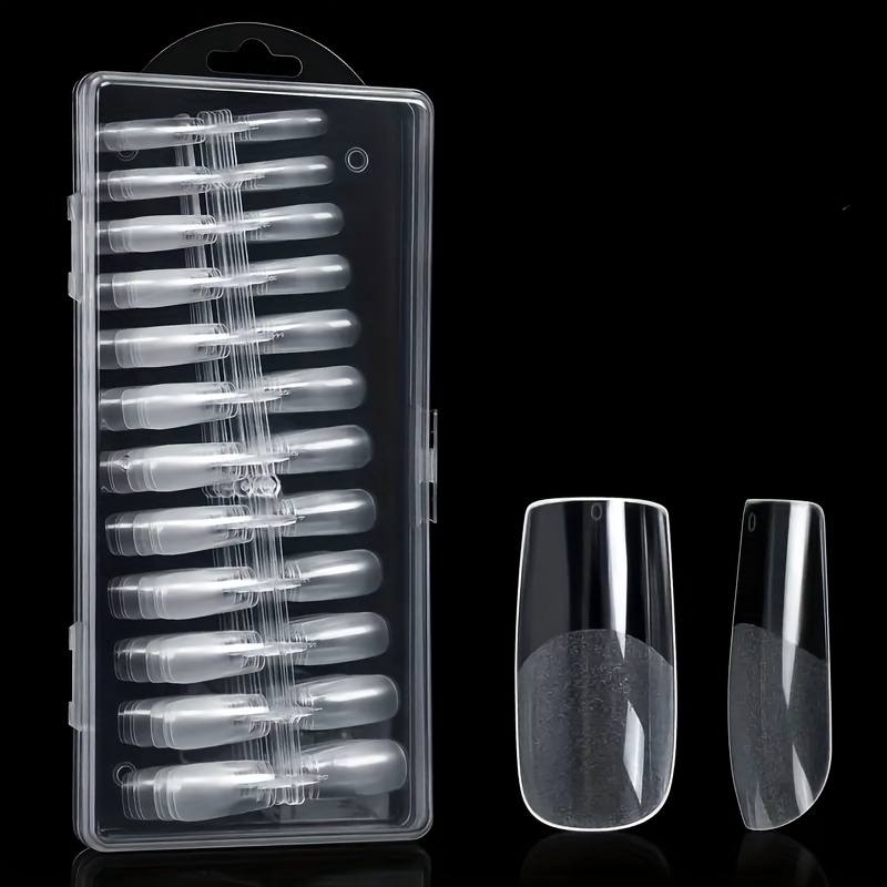 500Pcs Long Square False Nails Tips with Box