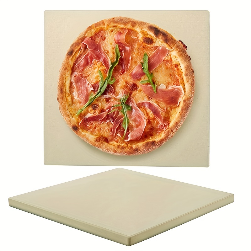 

1pc, Durable Cordierite Pizza Stone For Oven Baking And Bbq Grilling - Square 12'' Cooking Stone For Perfect Pizza And Baked Goods - Kitchen Gadgets And Accessories For Home Cooking